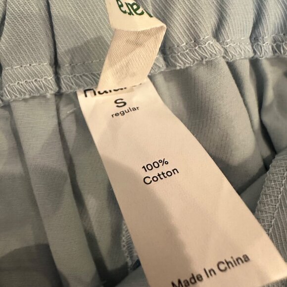 High-Waisted Light Blue Cotton Jogger Pants With Elastic Cuffs By Halara Small - Picture 6 of 8